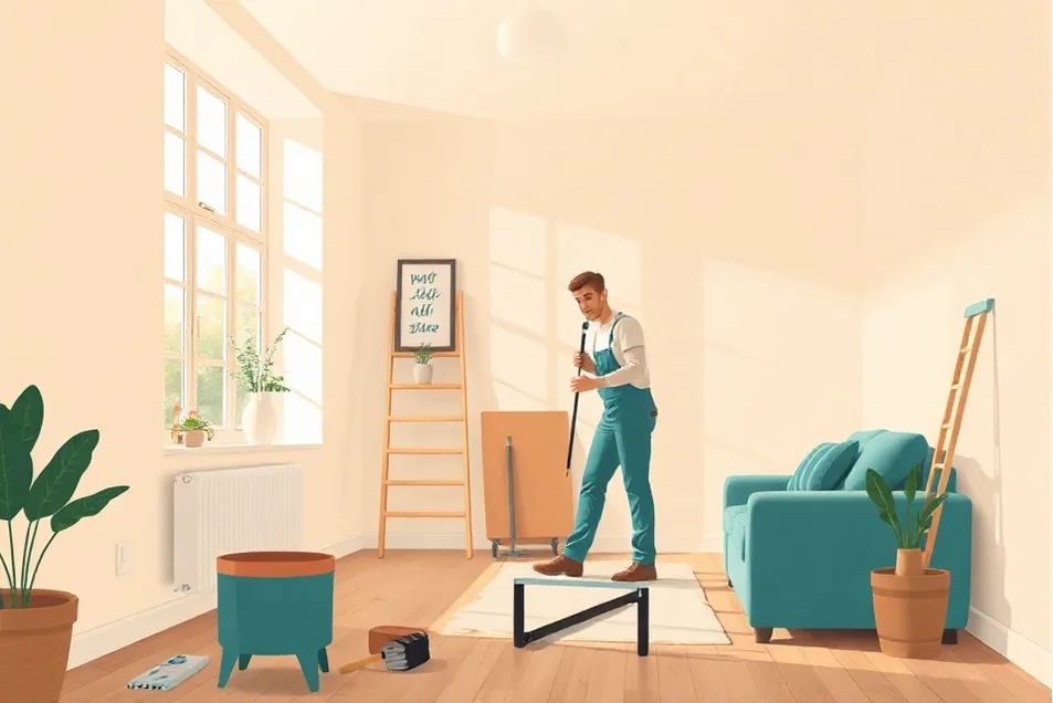 Intérieur rénové après travaux de peinture à Chevilly-Larue