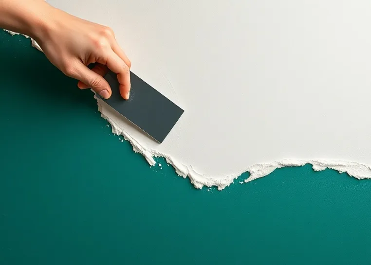 Application d'un enduit décoratif à la lisseuse sur un mur