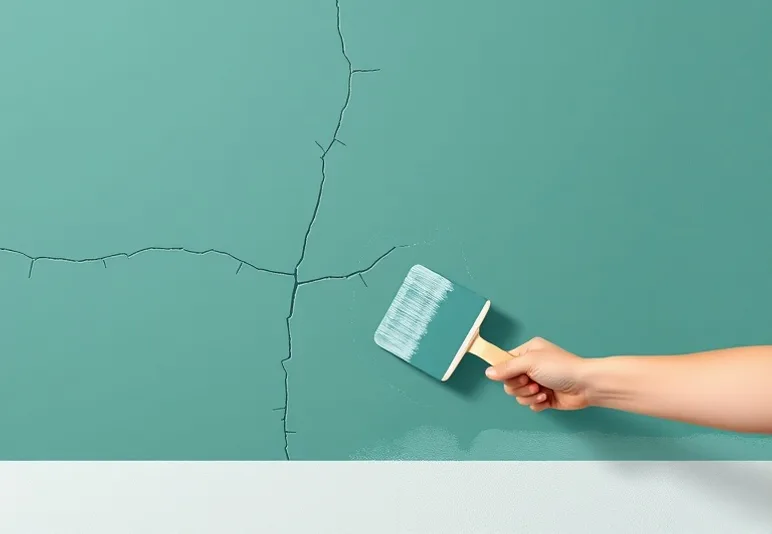 Ponçage et rebouchage des fissures avant mise en peinture